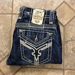 Men’s 32 Rock Revival Chuck Boot Jeans